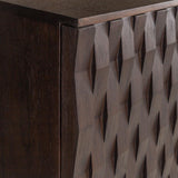 Naga Brown Wood Cabinet with Steel Frame - Maison Rêves UK