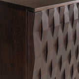 Naga Brown Wood Cabinet with Steel Frame