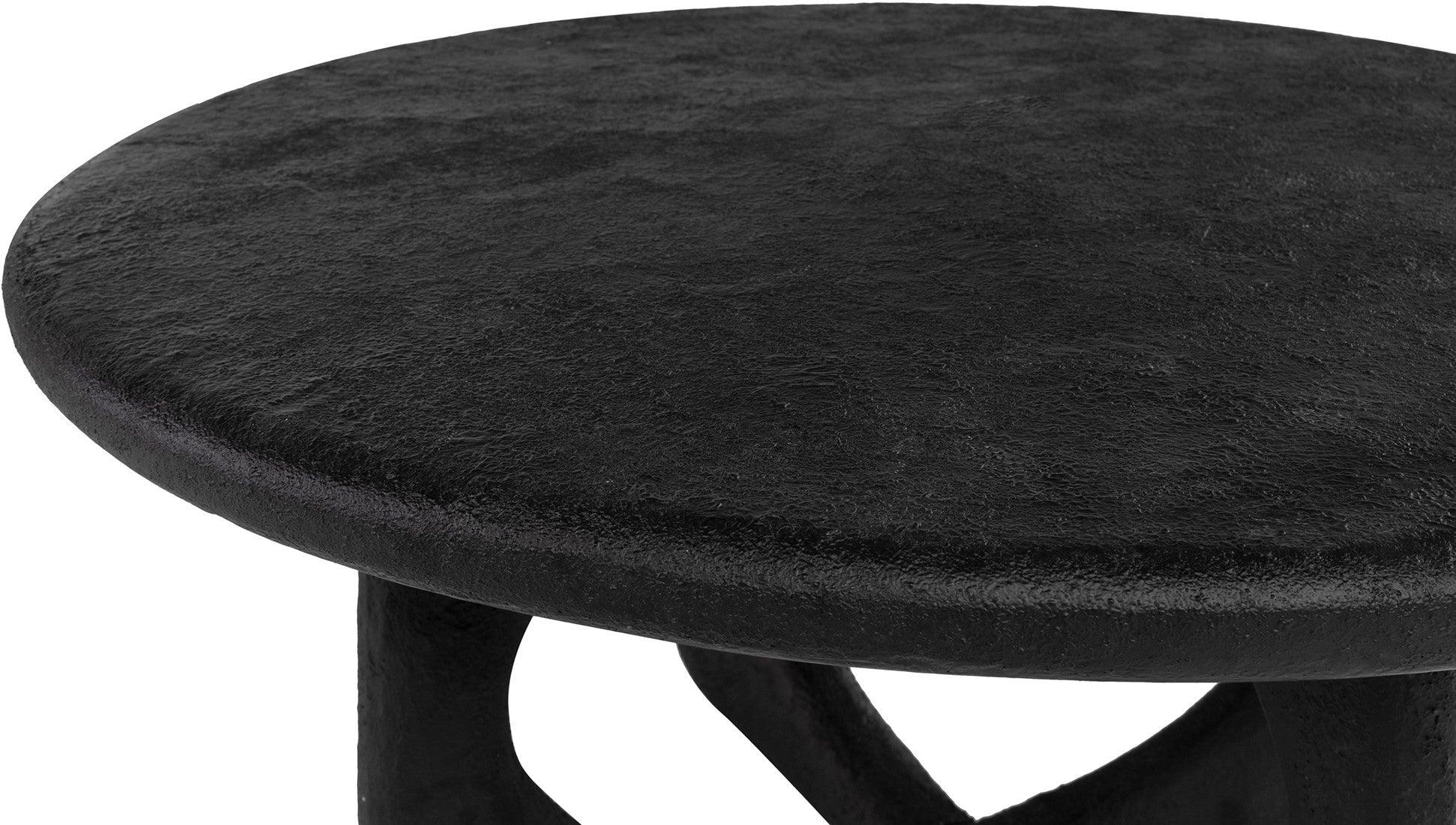 Neo Off Black Circular Coffee Table - Maison Rêves UK
