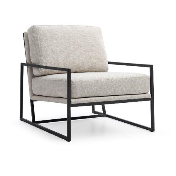 Newell Lounge Chair - Avery Velour Cream - Maison Rêves UK
