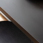 Nimbus Black Wooden Dining Table Metal Base - Maison Rêves UK