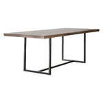 Nimbus Grey Wooden Dining Table Black Metal Base - Maison Rêves UK