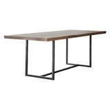 Nimbus Grey Wooden Dining Table Black Metal Base - Maison Rêves UK