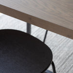 Nimbus Grey Wooden Dining Table Black Metal Base - Maison Rêves UK