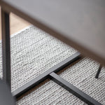 Nimbus Grey Wooden Dining Table Black Metal Base - Maison Rêves UK