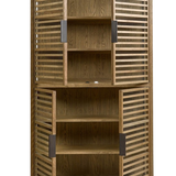 Granada Natural Oak Cabinet with Tempered Glass Doors