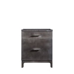 Oakridge 2 Drawer Dark Grey Metal Pedestal - Maison Rêves UK