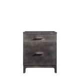 Oakridge 2 Drawer Dark Grey Metal Pedestal - Maison Rêves UK