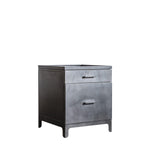 Oakridge 2 Drawer Dark Grey Metal Pedestal - Maison Rêves UK