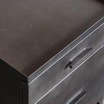 Oakridge 2 Drawer Dark Grey Metal Pedestal - Maison Rêves UK