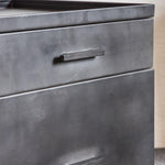 Oakridge 2 Drawer Dark Grey Metal Pedestal - Maison Rêves UK