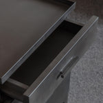 Oakridge 2 Drawer Dark Grey Metal Pedestal - Maison Rêves UK