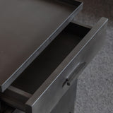 Oakridge 2 Drawer Dark Grey Metal Pedestal - Maison Rêves UK