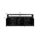 Oakura Black Oak Wood Sideboard by Richmond Interiors - Maison Rêves UK