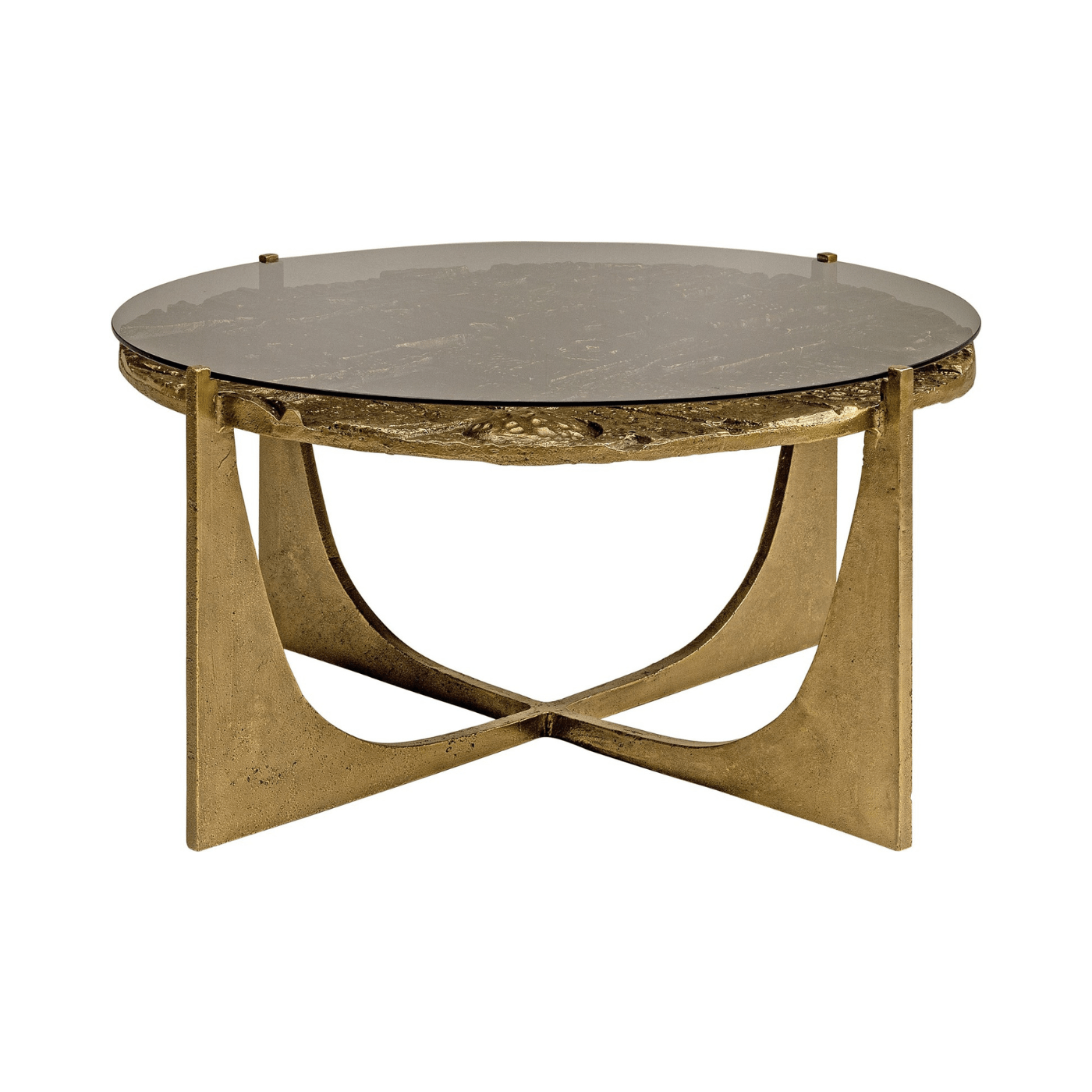 ODE Bronze Aluminium Coffee Table with Glass Top - Maison Rêves UK