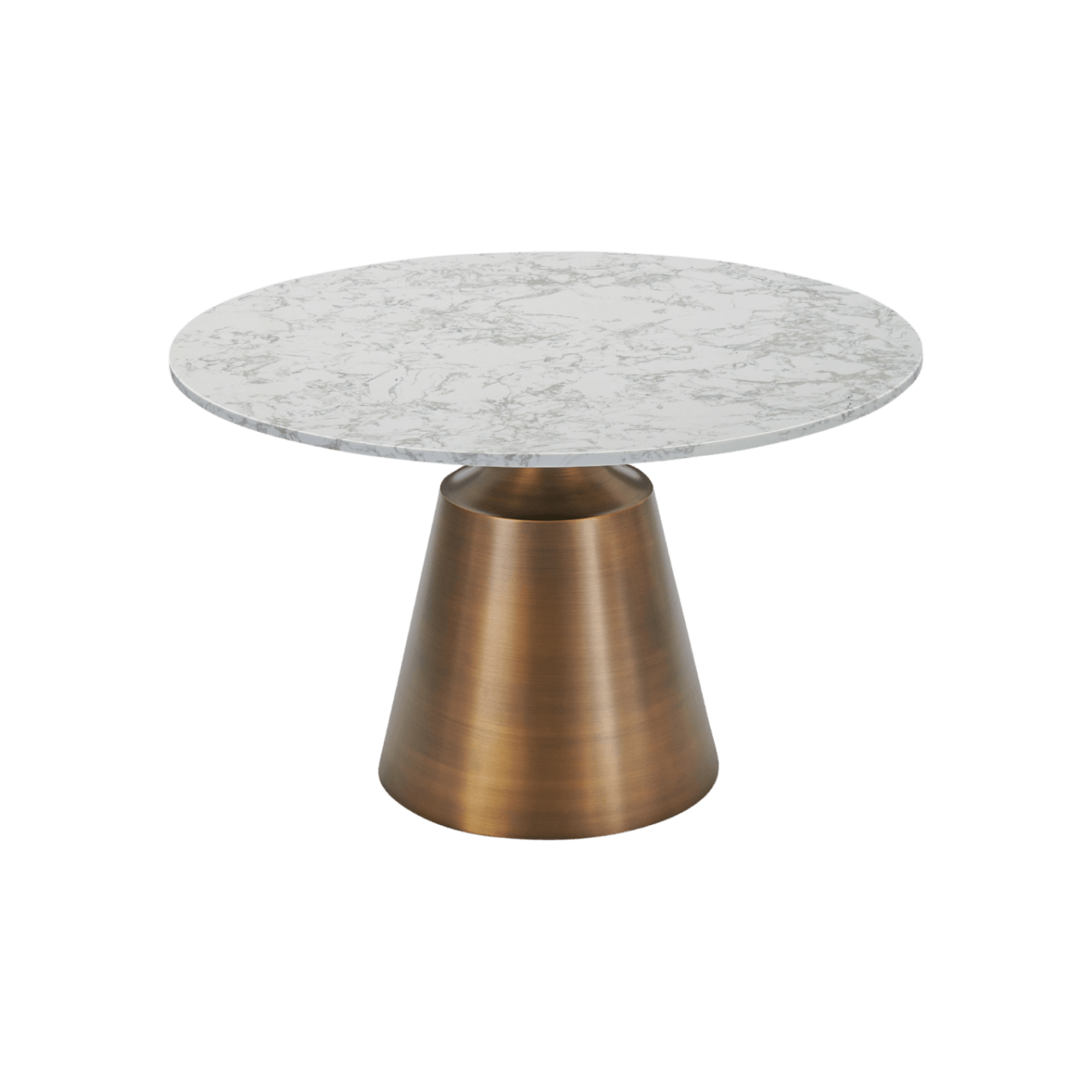 Olive Marble Top Dining Table with Bronze Base by Twenty10 Designs - Maison Rêves UK