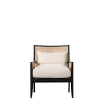 Opus Rattan Weave Armchair with Black Timber Frame - Maison Rêves UK