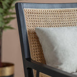 Opus Rattan Weave Armchair with Black Timber Frame - Maison Rêves UK