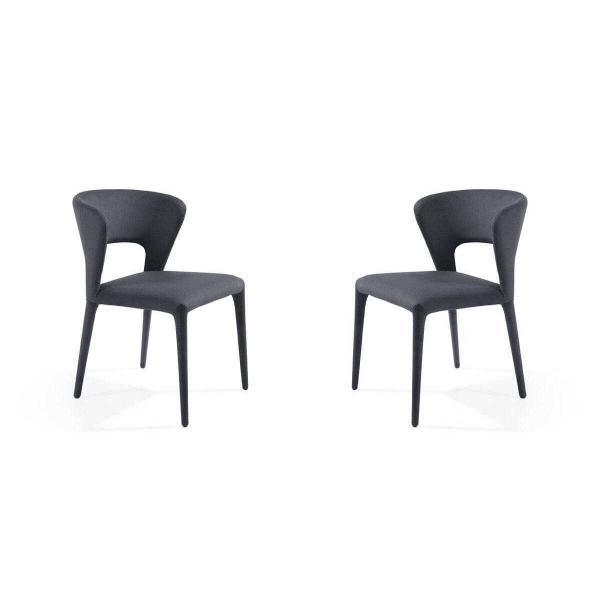 Pari I Dining Chair - Luxe Cinder Grey - Set of 2 - Maison Rêves UK