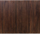Pogoro Brown Wood Sideboard with Dark Brass Frame - Maison Rêves UK