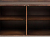 Pogoro Brown Wood Sideboard with Dark Brass Frame - Maison Rêves UK