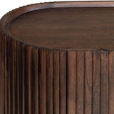 Pogoro Brown Wood Sideboard with Dark Brass Frame - Maison Rêves UK