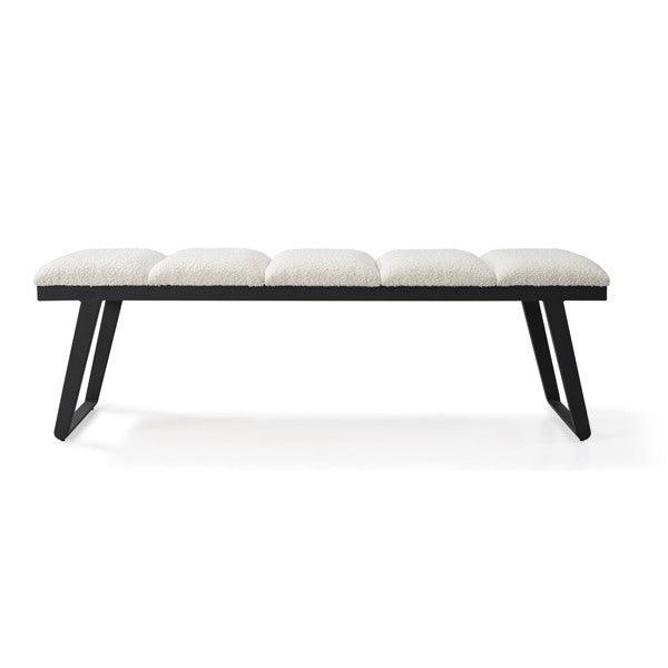 Ponce Bench - Chex Polar Boucle - Maison Rêves UK