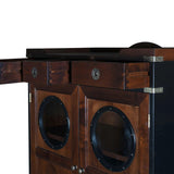 Porthole Cabinet Mahogany Wood by Authentic Models - Maison Rêves UK