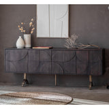 Primrove 4 Door Mango Wood Sideboard with Iron Legs - Maison Rêves UK
