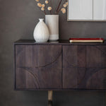 Primrove 4 Door Mango Wood Sideboard with Iron Legs - Maison Rêves UK
