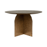 Ray Bronze Steel Coffee Table with Brown Oak Wood Top - Maison Rêves UK