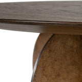 Ray Bronze Steel Coffee Table with Brown Oak Wood Top - Maison Rêves UK