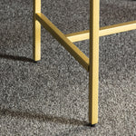 Regalia Mango Wood 2 Drawer Console Table with Gold Iron Base - Maison Rêves UK