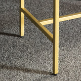 Regalia Mango Wood 2 Drawer Console Table with Gold Iron Base - Maison Rêves UK