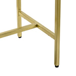 Regalia Mango Wood 2 Drawer Console Table with Gold Iron Base - Maison Rêves UK