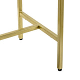 Regalia Mango Wood 2 Drawer Console Table with Gold Iron Base - Maison Rêves UK