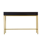Regalia Mango Wood 2 Drawer Console Table with Gold Iron Base - Maison Rêves UK