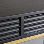Regalia Mango Wood 2 Drawer Console Table with Gold Iron Base - Maison Rêves UK