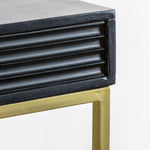 Regalia Mango Wood 2 Drawer Console Table with Gold Iron Base - Maison Rêves UK