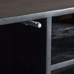 Regalia Mango Wood Media Unit with Gold Iron Base - Maison Rêves UK