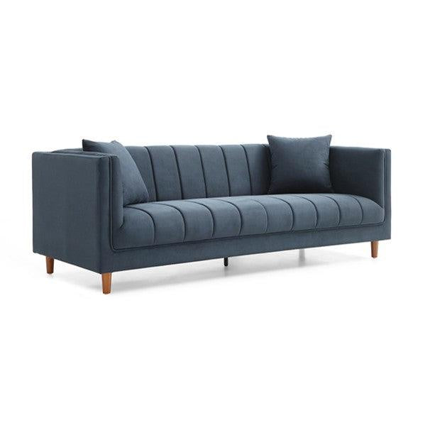 Regency 3-Seater Sofa - Nappa Midnight Blue - Maison Rêves UK