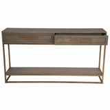 Renmin 160 Reclaimed Oak Console Table with 2 Drawers by Eccotrading Design London - Interitower | UK 