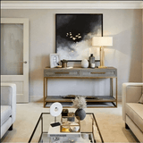 Renmin 160 Reclaimed Oak Console Table with 2 Drawers by Eccotrading Design London - Interitower | UK 