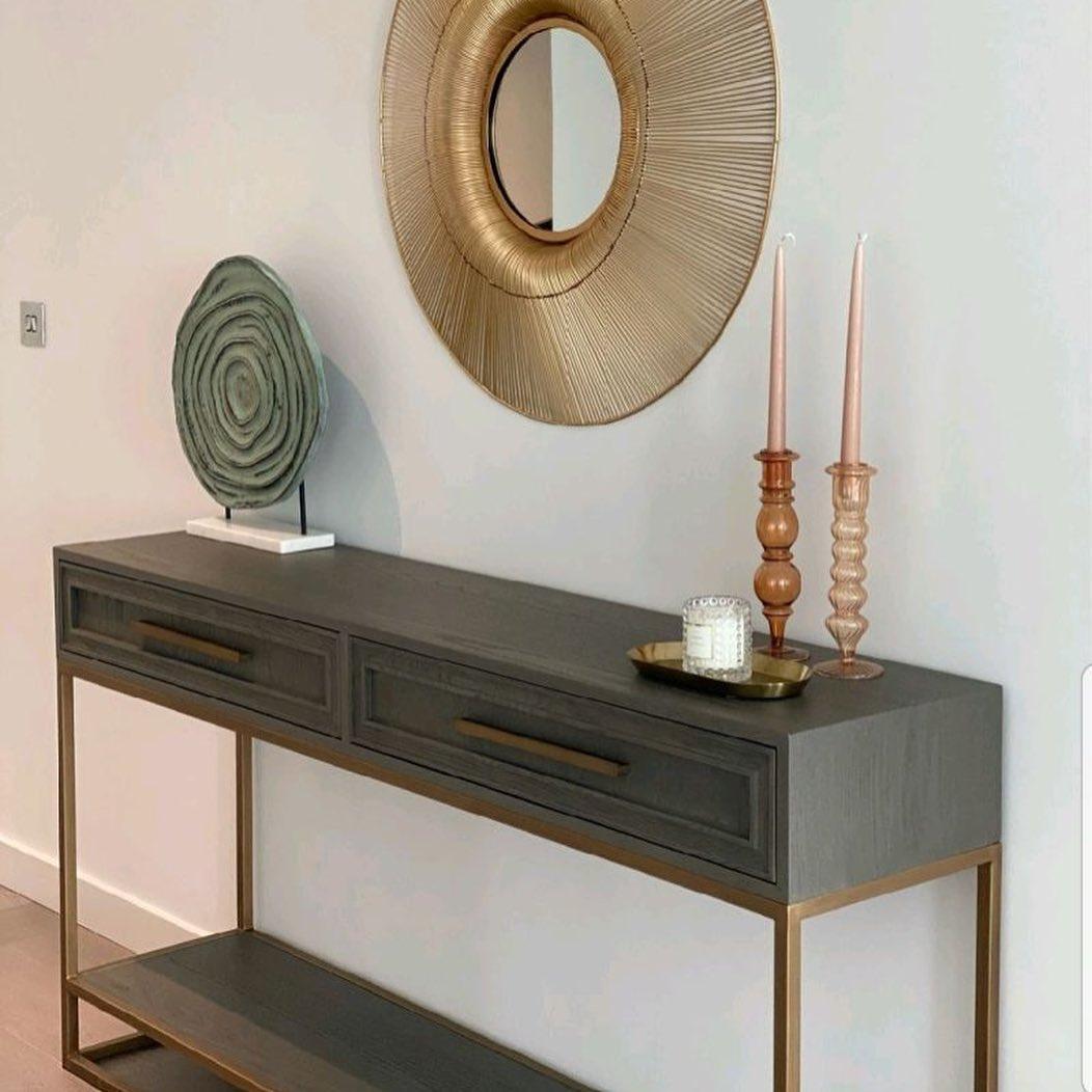 Renmin 160 Reclaimed Oak Console Table with 2 Drawers by Eccotrading Design London - Interitower | UK 