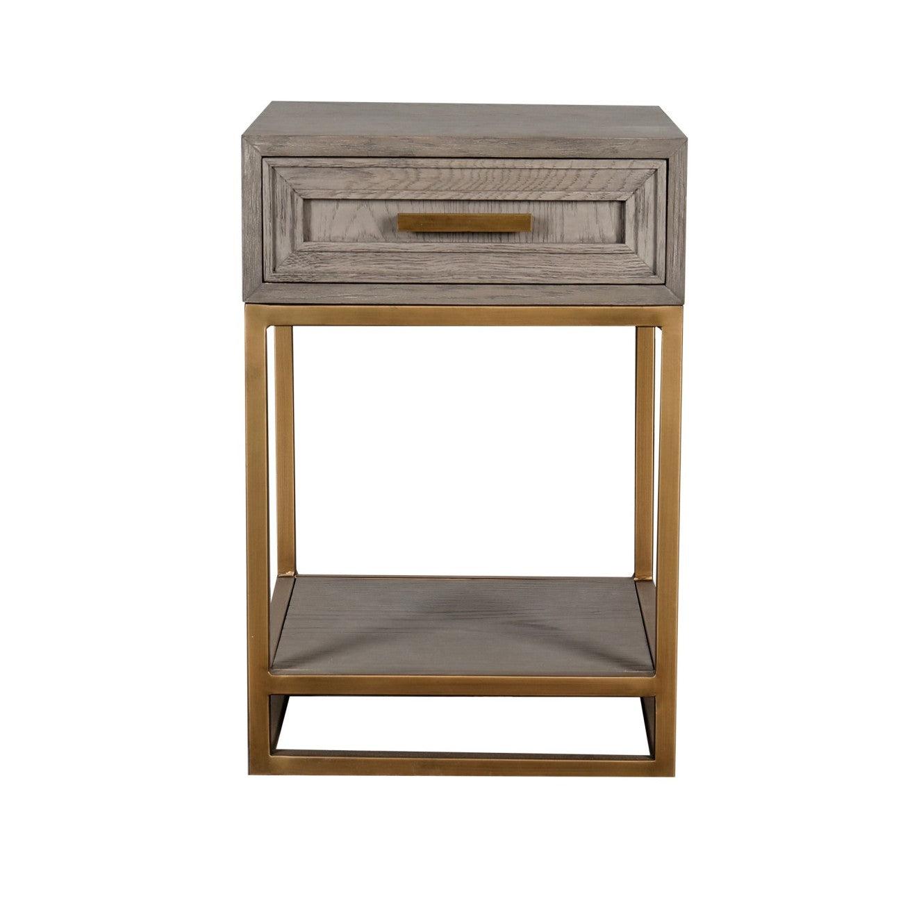 Renmin 40 Reclaimed Oak Side Table with Drawer by Eccotrading Design London - Interitower | UK 