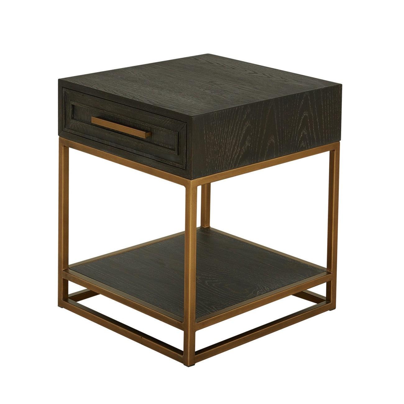 Renmin 40 Reclaimed Oak Side Table with Drawer by Eccotrading Design London - Interitower | UK 