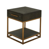 Renmin 40 Reclaimed Oak Side Table with Drawer by Eccotrading Design London - Interitower | UK 