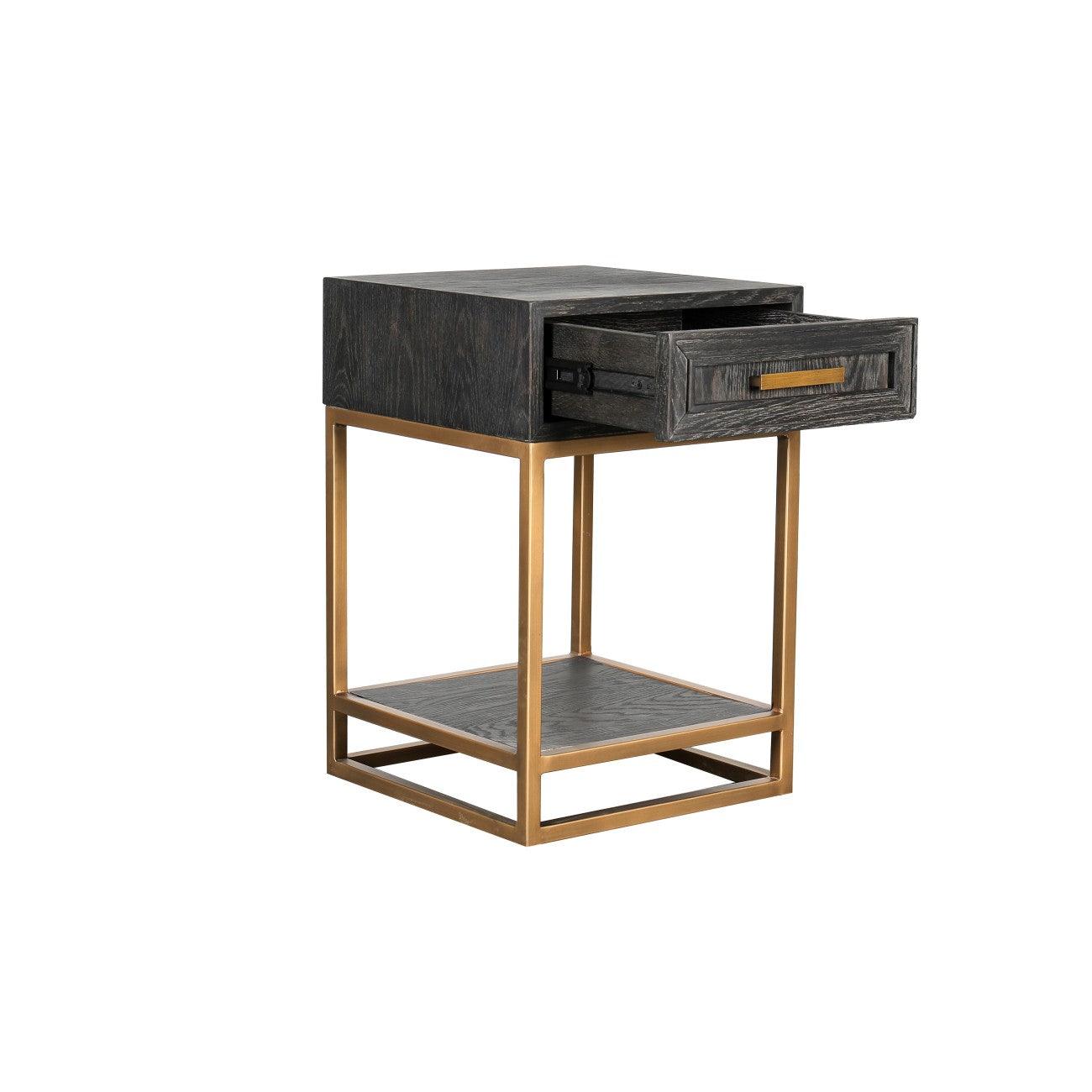 Renmin 40 Reclaimed Oak Side Table with Drawer by Eccotrading Design London - Interitower | UK 