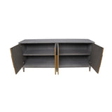Renmin Cabinet 4 Door Grey Reclaimed Oak by Eccotrading Design London - Maison Rêves UK