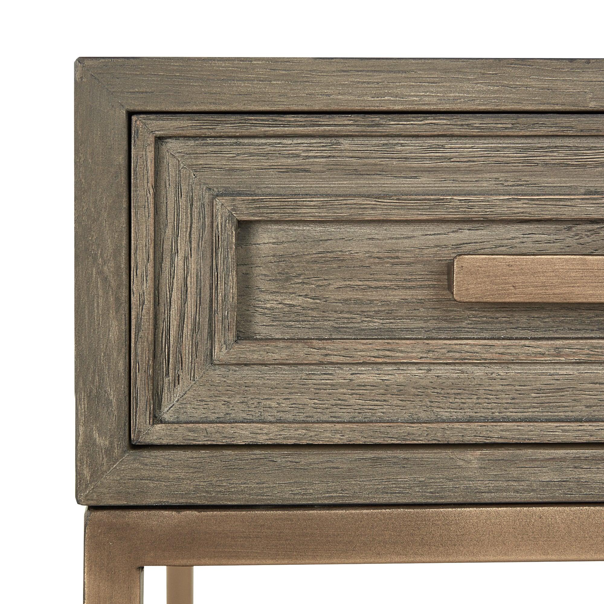 Renmin Reclaimed Oak 50 Side Table with Drawer by Eccotrading Design London - Interitower | UK 